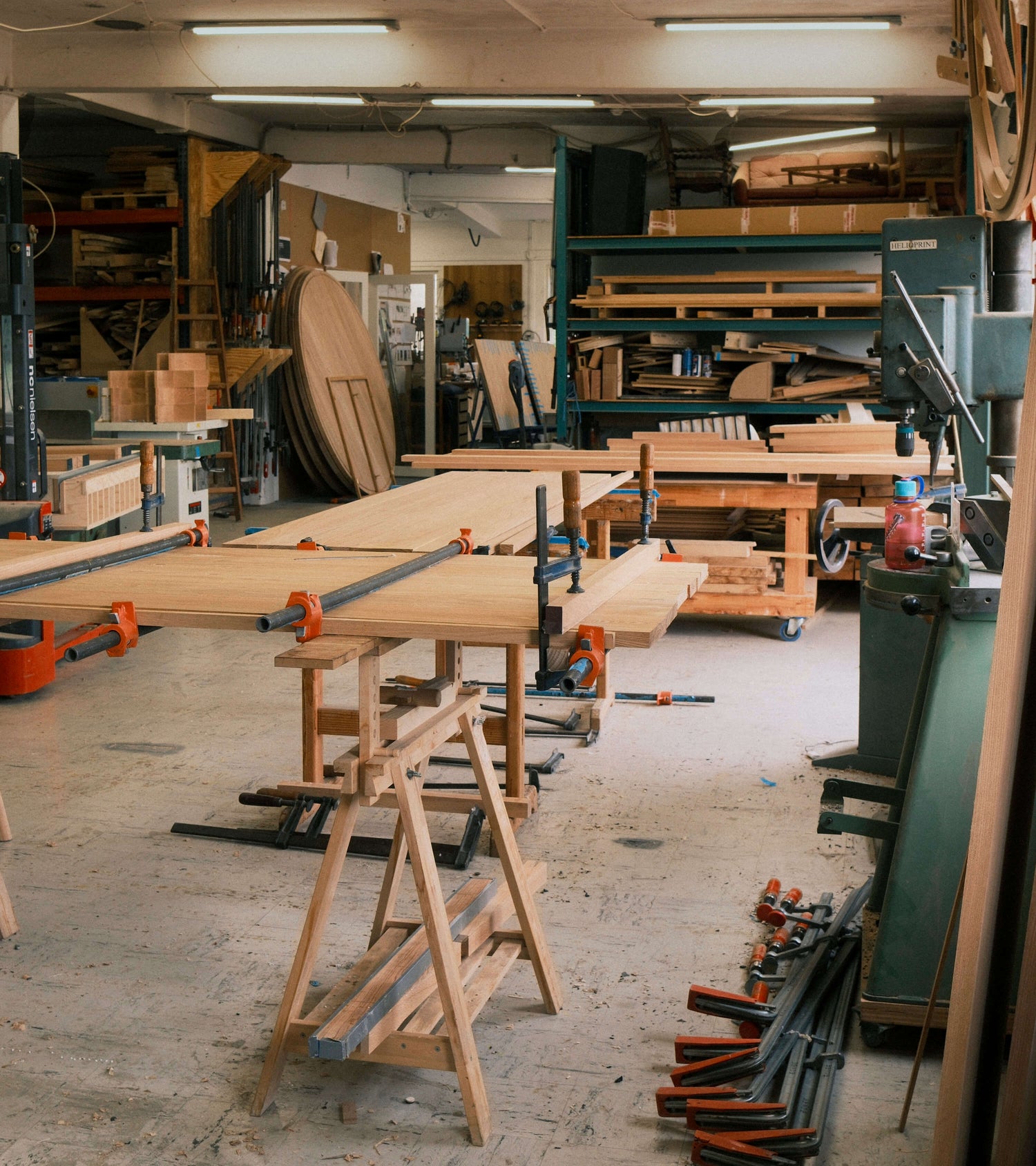 STUDIO 0405 and Volume Orange developing Table 01 at high-end cabinetmaker Gilbert Gilbert.